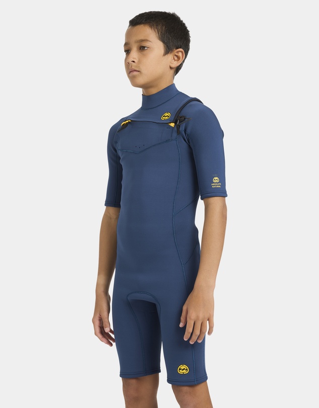 Billabong Kids - Boys 8 to 16 2/2Mm Absolute Natural Chest Zip Gbs Springsuit