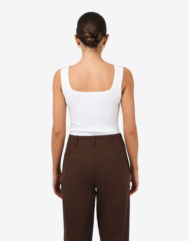 Forcast - Ella Square Neck Rib Knit