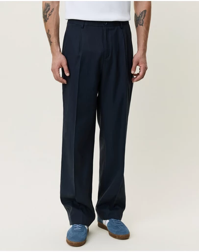 Les Deux - Pleated Twill Suit Pants