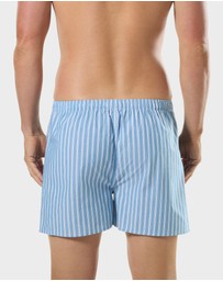 Mitch Dowd - Mens Checkers Boxer Shorts 3 Pack - Blue