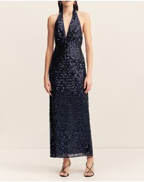 Shona Joy - Everly Plunged Cross Back Maxi Dress
