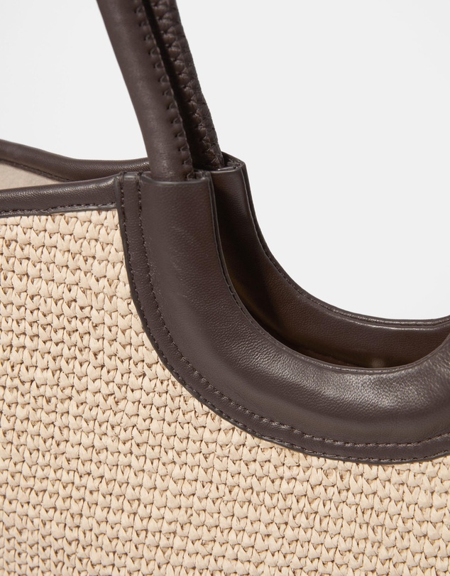 & Other Stories - Leather-Detailed Straw Tote
