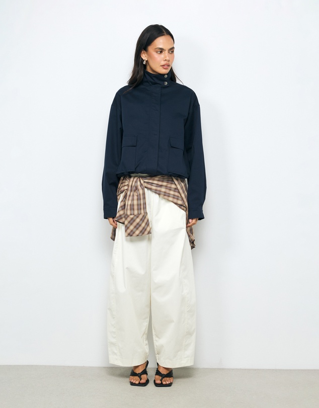 AERE - Organic Cotton Twill Barrel Leg Pants