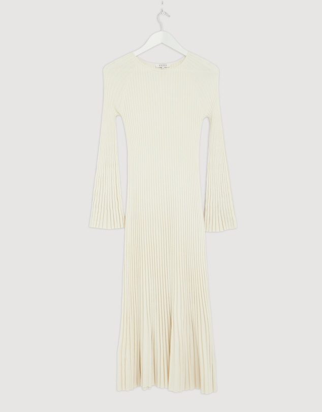 Revibe - Repaired AERE Indi Accordian Pleated Organic Knit Dress - AU 10