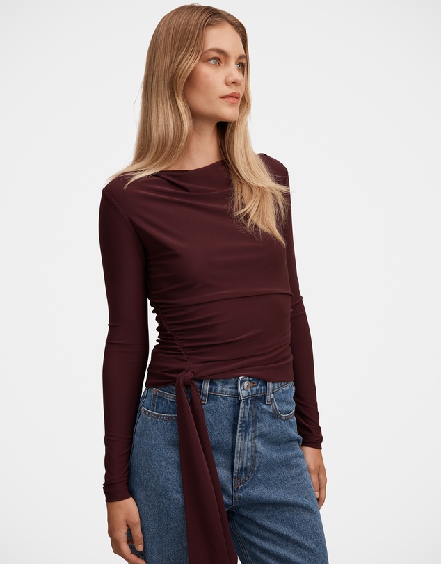 Forever New - Lexi Tie Long Sleeves Top
