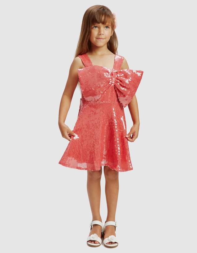 Bardot Junior - Stefania Sequin Bow Dress - Kids-Teens