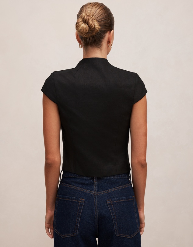 Forever New - Ayla Keyhole Linen Top