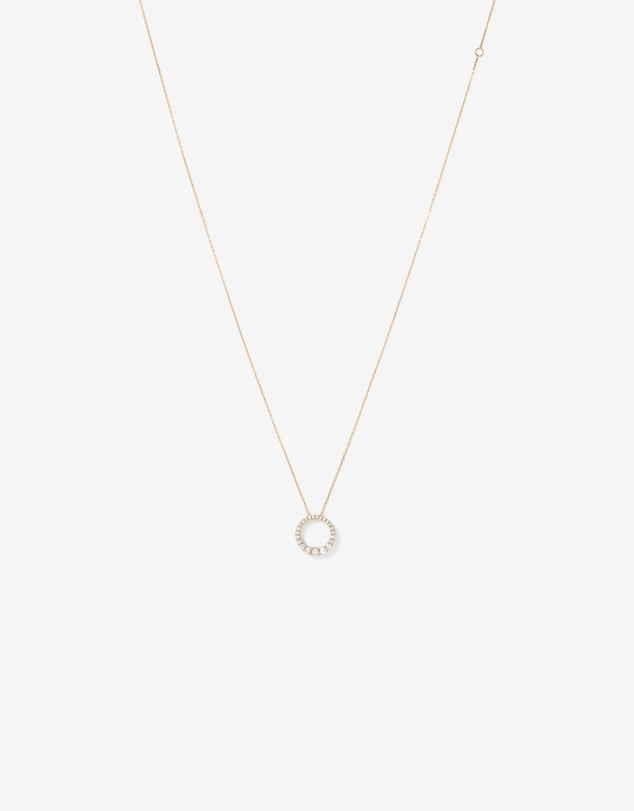 Michael Hill - 0.38 Carat TW Diamond Graduated Circle Necklace in 10kt Yellow Gold