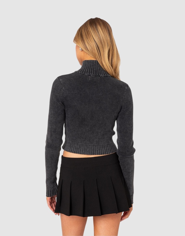 EDIKTED - Torey Washed Zip Up Cardigan