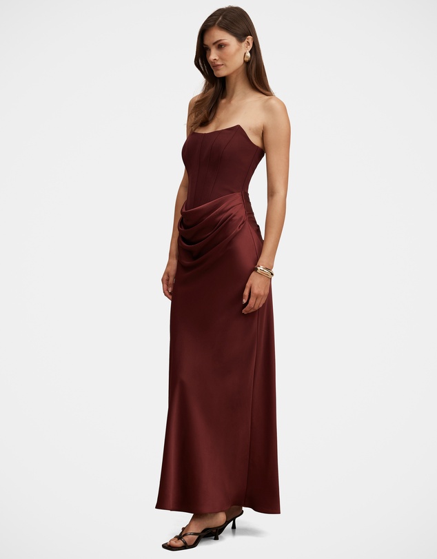Forever New - Isra Drape Strapless Maxi Dress