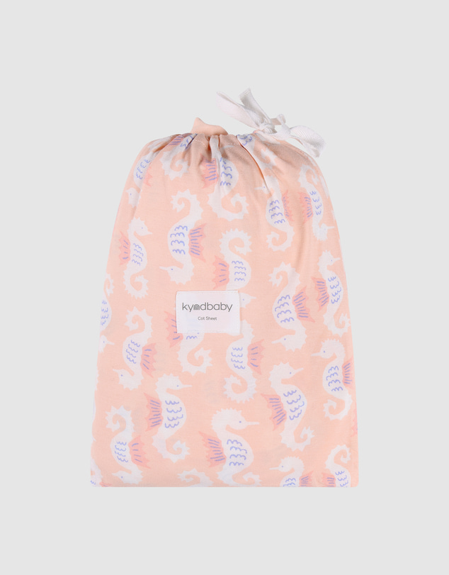 Kynd Baby - Fitted Cot Sheet in Seahorse