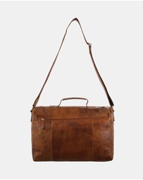 Pierre Cardin - Pierre Cardin Rustic Leather Computer Bag