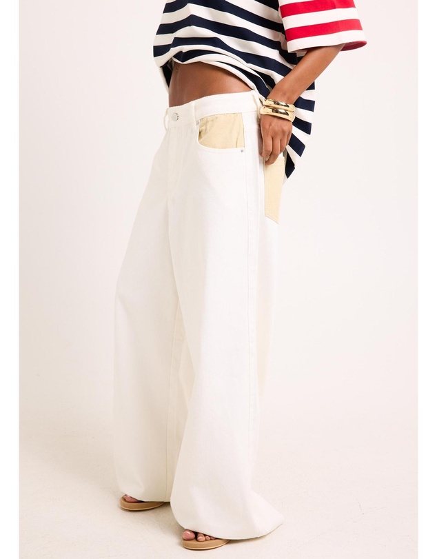 Subtitled - Aria Two Tone Relaxed Denim Jeans
