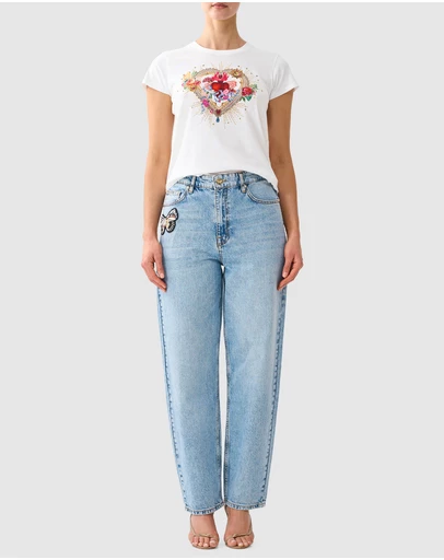 Camilla - Slim Fit Round Neck T-Shirt