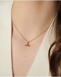 Rachel Jackson - Mini T-Bar Gold Necklace