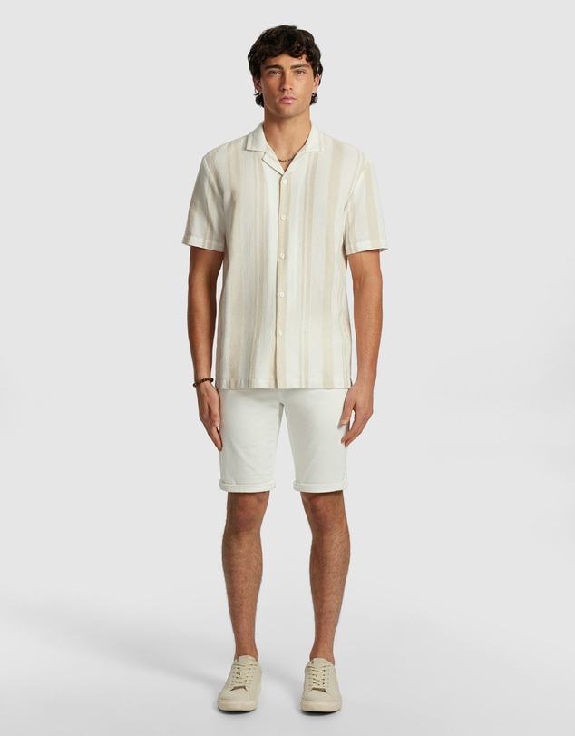 yd. - Aruba Stripe Cotton Shirt