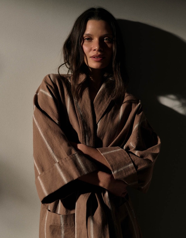 Hommey - Striped Ramie Robe