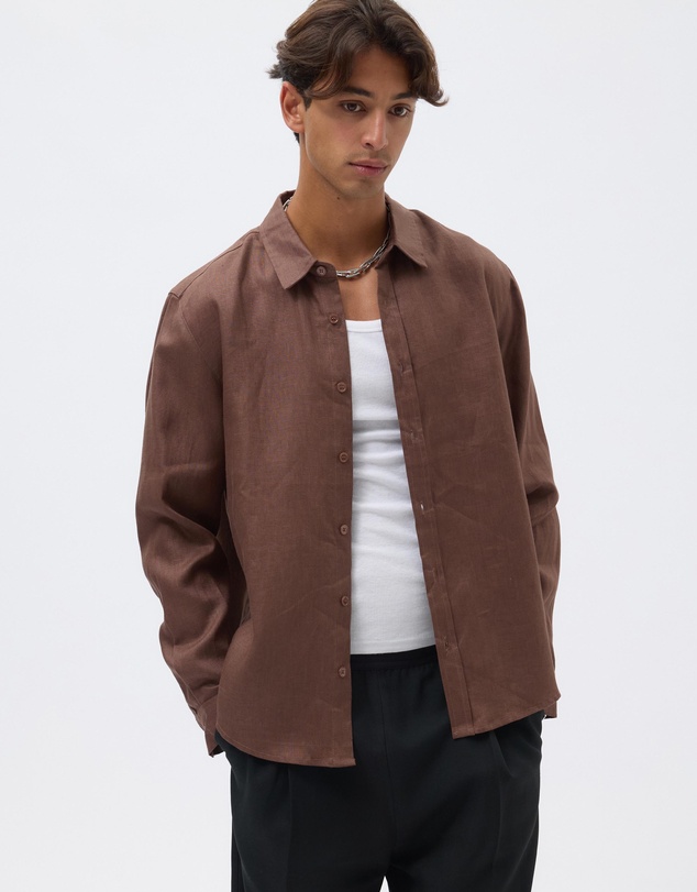 AERE - Euro Resort Linen LS Shirt
