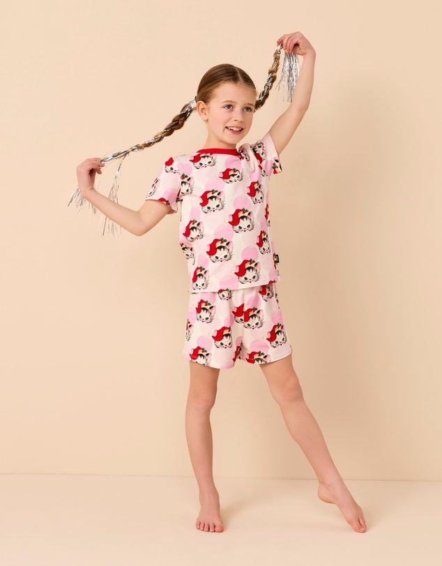 Rock Your Kid - Signature PJ Set in Cream Pink