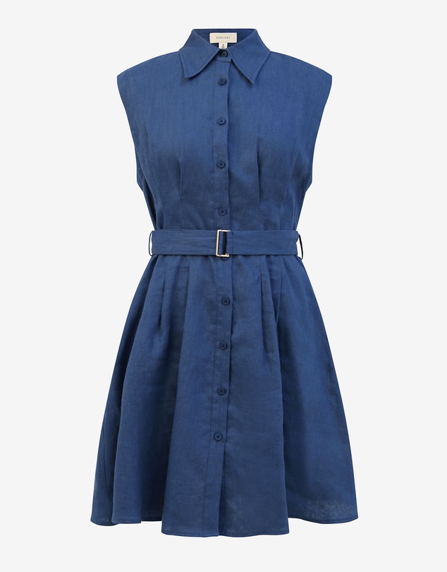 Forcast - Ami Linen Mini Beach Dress