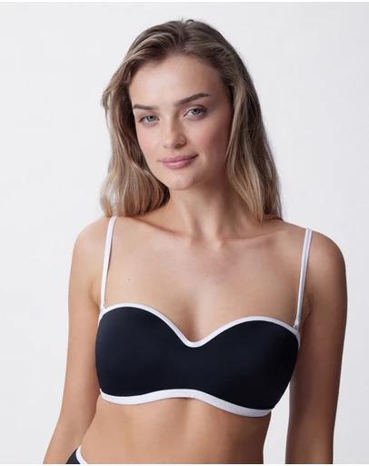 Bras N Things - Skye Wirefree Balconette Bikini Top - Black