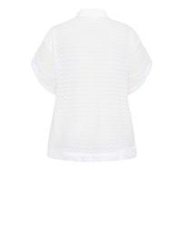 City Chic - Andros Jacquard Knit Shirt - ivory
