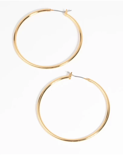 Lovisa - Gold Plated Large Hoop Earrings