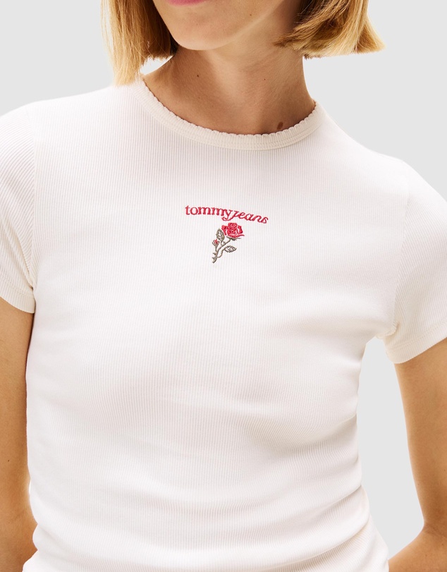Tommy Jeans - Logo Embroidery Slim T-Shirt