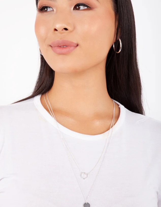 Lovisa - Sterling Silver Thick Hoop Earrings