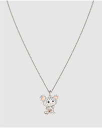 GUESS - Silver-Tone Vintage Guess Teddy Bear Necklace