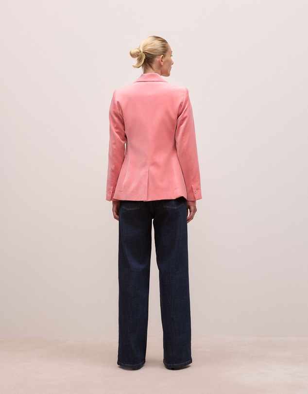 Trenery - Velvet Blazer in Dusty Rose