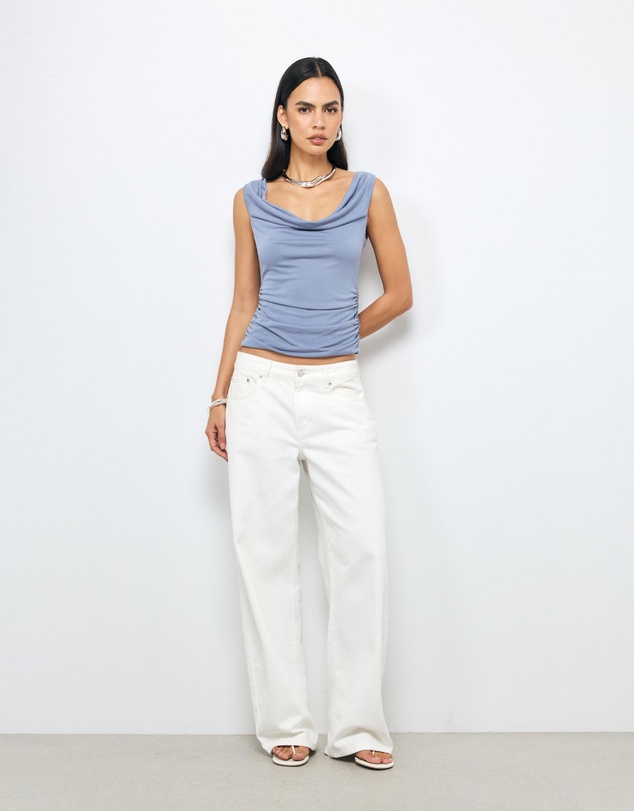AERE - Cupro Cowl Neck Top