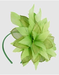 Max Alexander - Modern Flower Green Racing Fascinator
