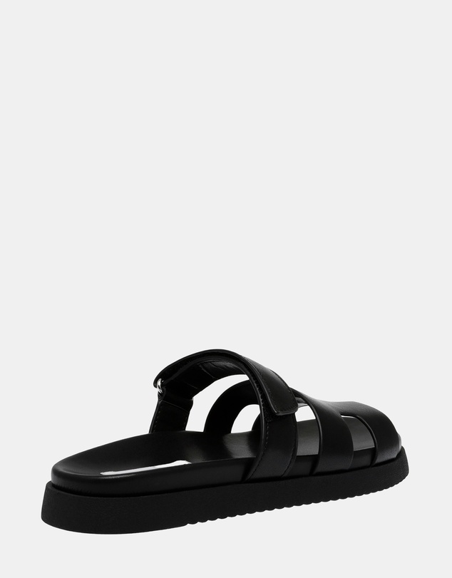 Steve Madden - Mayven-Cn Black Action Leather Sandals