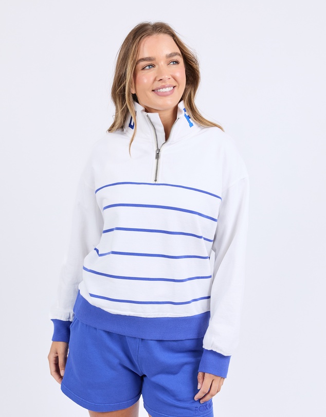 Foxwood - College Stripe Zip Crew