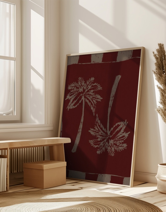 Olive et Oriel - Palm Paradise by Shatha Al Dafai Art Print