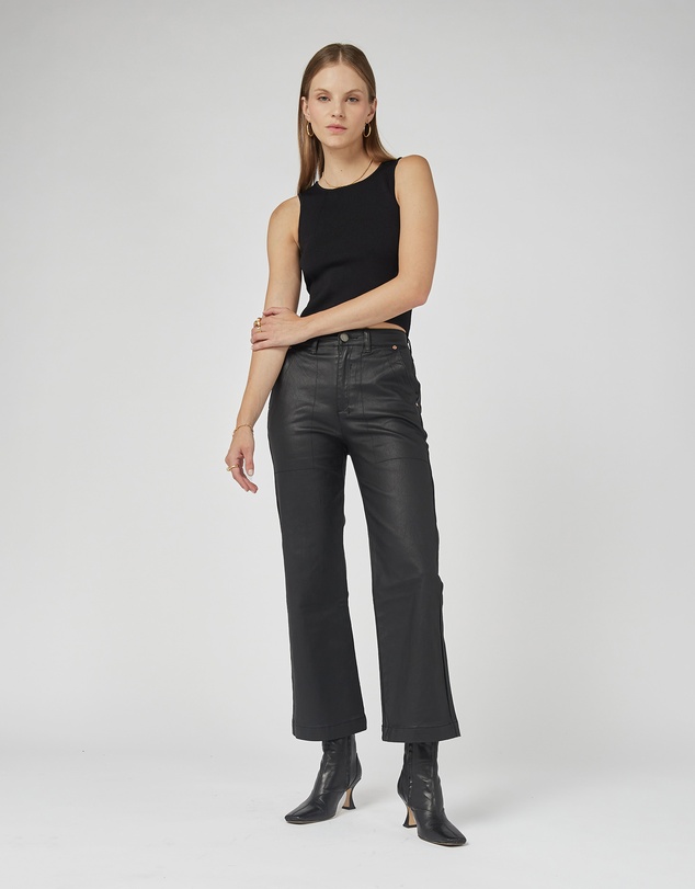 DRICOPER DENIM - Cody Coated Kick Flare Trousers