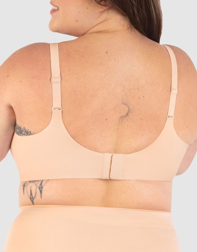 B Free Intimate Apparel - Invisible Mesh Comfort Padded Bra (C-D-DD-E-F-G) Cup
