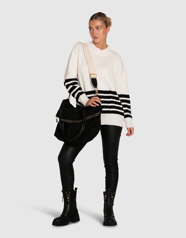 Belle & Bloom - Everything I Do Oversize Striped Knit