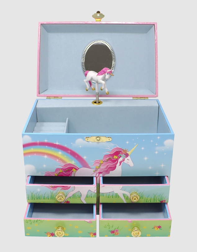 Pink Poppy - Stardust Unicorn Medium Musical Jewellery Box