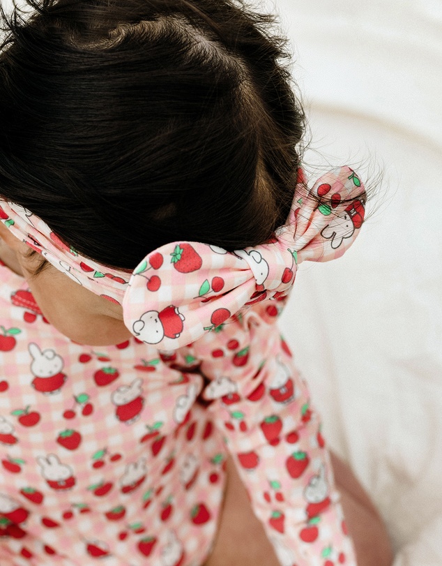 Kynd Baby - Miffy Headband in Berry Check