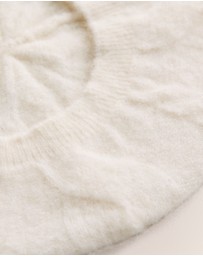 Trenery - Wool Cable Knit Beret in Marshmallow