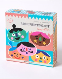 Journey Of Something - Kids Rock Painting Kit - Cool Faces