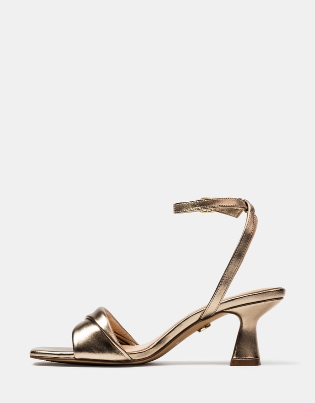 Wittner - Martina Metallic Leather Flared Heels
