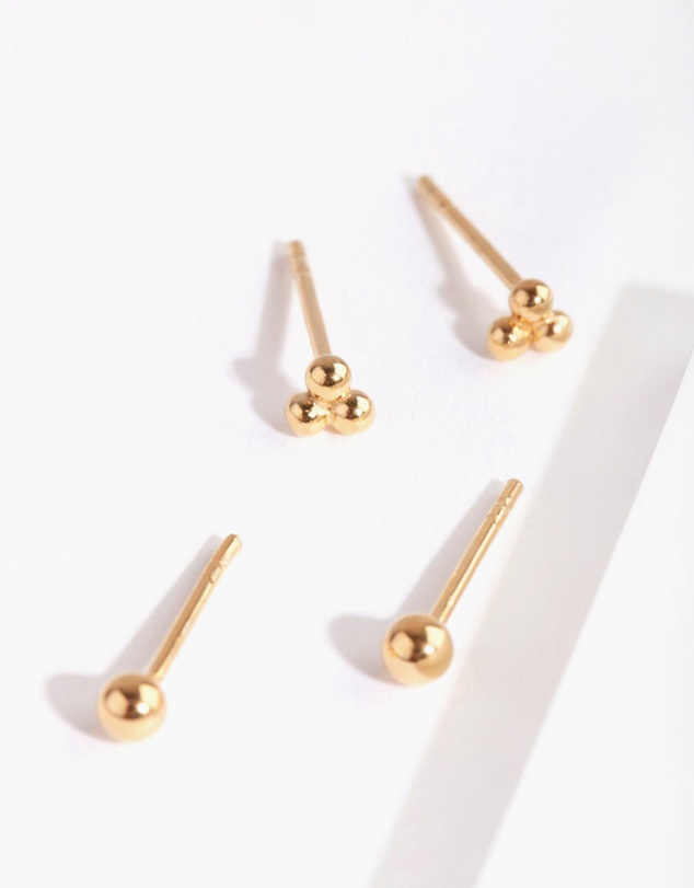 Lovisa - Gold Plated Sterling Silver Ball Cluster Pack Earring