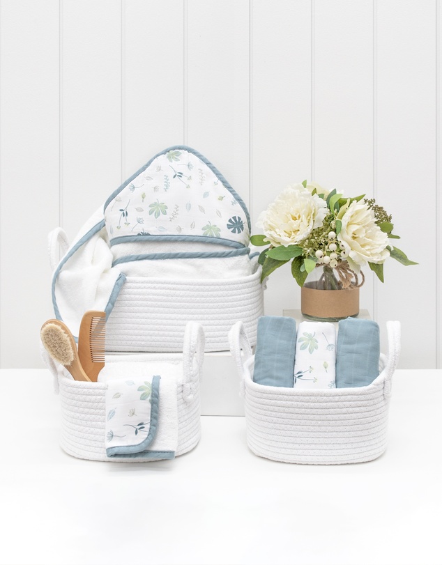 Living Textiles - 3 Pc Cotton Rope Storage Set - White