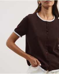 Atmos&Here - Brit Fine Knit SS Top