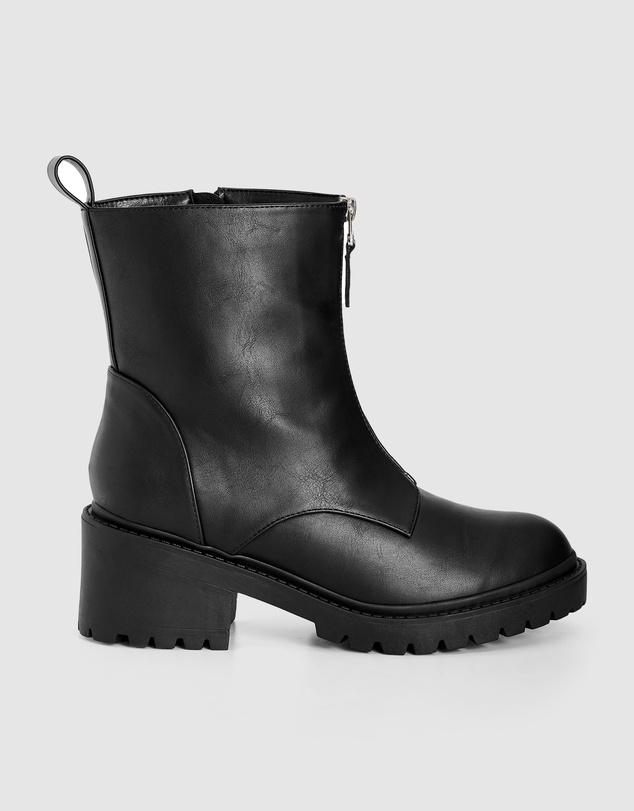 City Chic - WIDE FIT Zelda Zip Ankle Boot