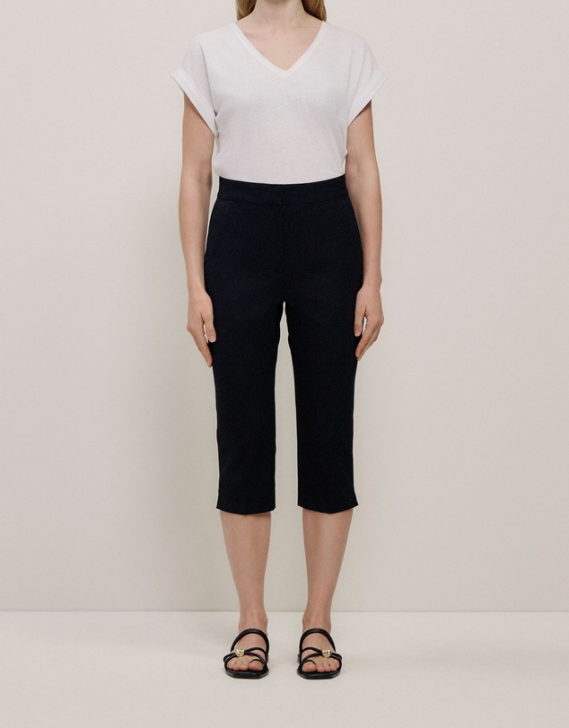 Trenery - Bi-stretch Capri Pant in Black