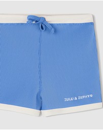 Zulu & Zephyr Mini - Mini Stripe Rib Surf Shorts - Kids